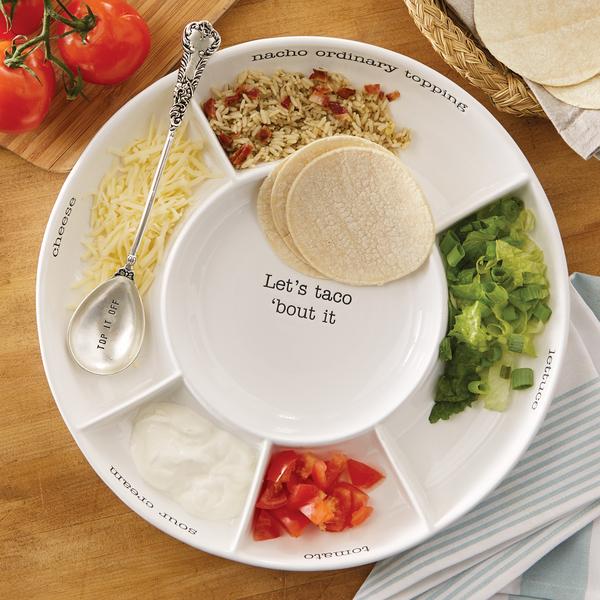 Mud Pie Taco Bar Topping Set – 3-Piece Condiment Serving Set