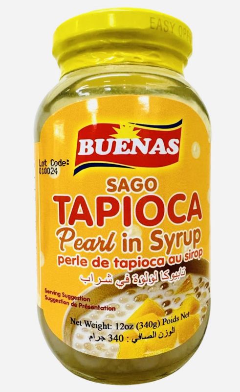 Buenas Tapioca in Syrup Caramel 16oz (Sago)