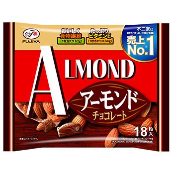 Fujiya, Almond Chocolate, Crispy Almond in Milk Chocolate, 18 pc