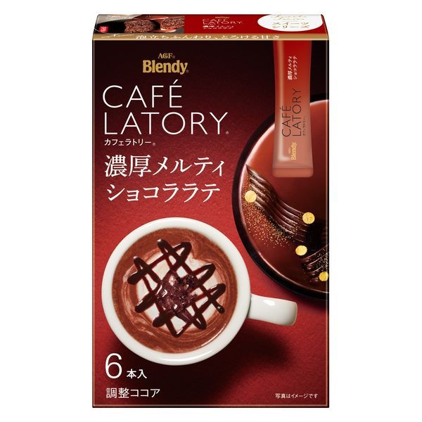 Ajinomoto, Cafe Latory, Melty Chocolate Latte, 6 Sticks in 1 Box