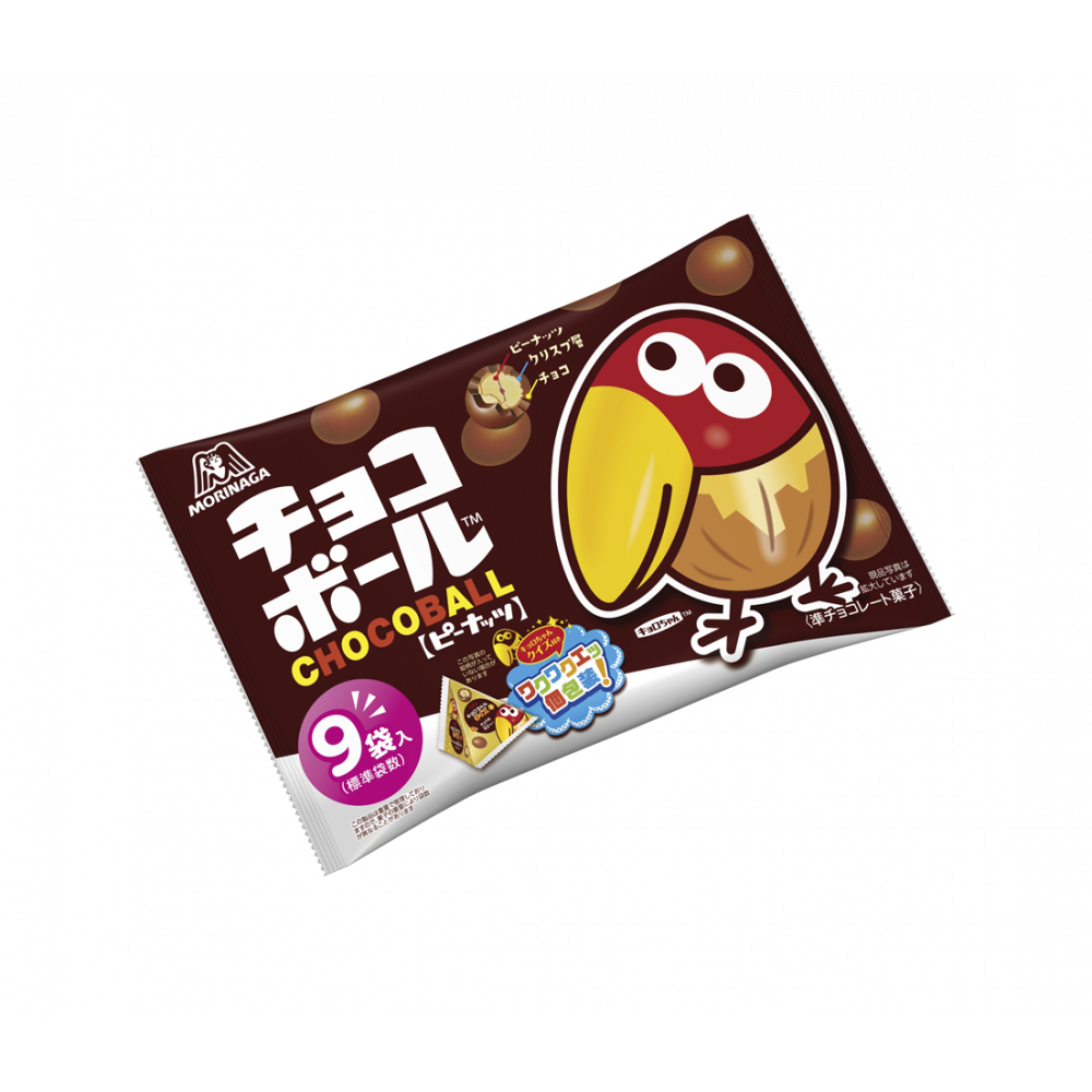 Morinaga, Choco ball Peanut, 9 packs in 1 bag, 102g