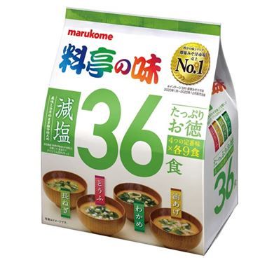 Marukome, Ryotei no Aji, Instant miso soup, Light Salt, 36 servings. 549g