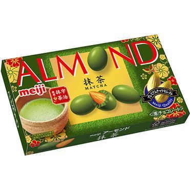 Meiji, Almond Chocolate, Matcha flavor, 59g in 1 box,