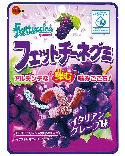 Bourbon "Fettuccine Gummy"  Italian Grape flavor, 50g