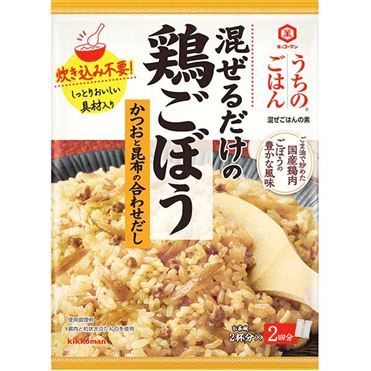 Kikkoman, Mazerudake, Tori Gobou, Cooked Chicken & Burdock to be Mixed with Rice, 70g