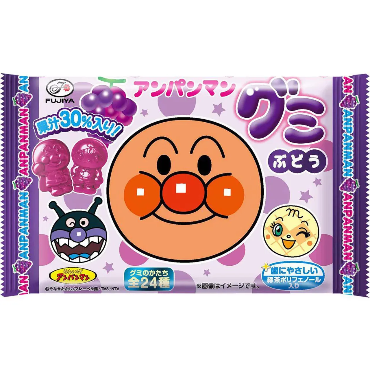 Fujiya, Anpanman Gummy, Grape, 6 pcs in 1 bag
