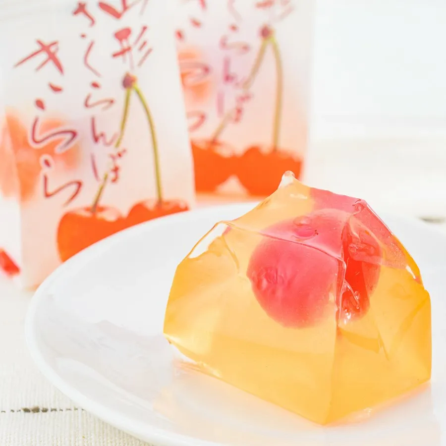 "Yamagata Cherry Kirara Jelly – Whole Fruit Jelly Gift from Japan (6 pcs)"