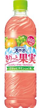Suntory, Tennensui Kiritto Kajitsu, Pink Grapefruits, 600ml