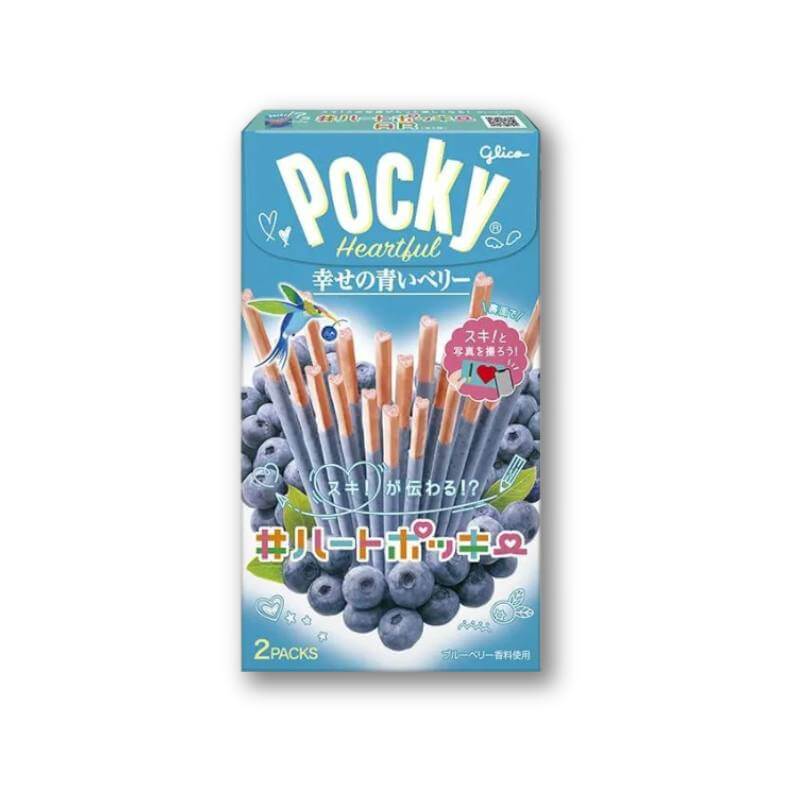 Pocky Heart Biscuit Sticks - Blueberry