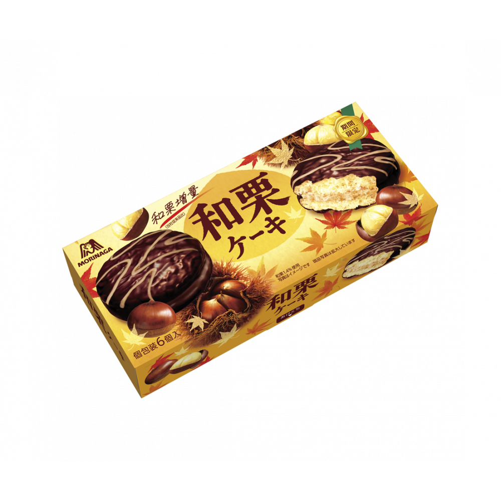 Morinaga, "Waguri Cake" Japanese Chestnut Cake, 6 pcs in 1 box,