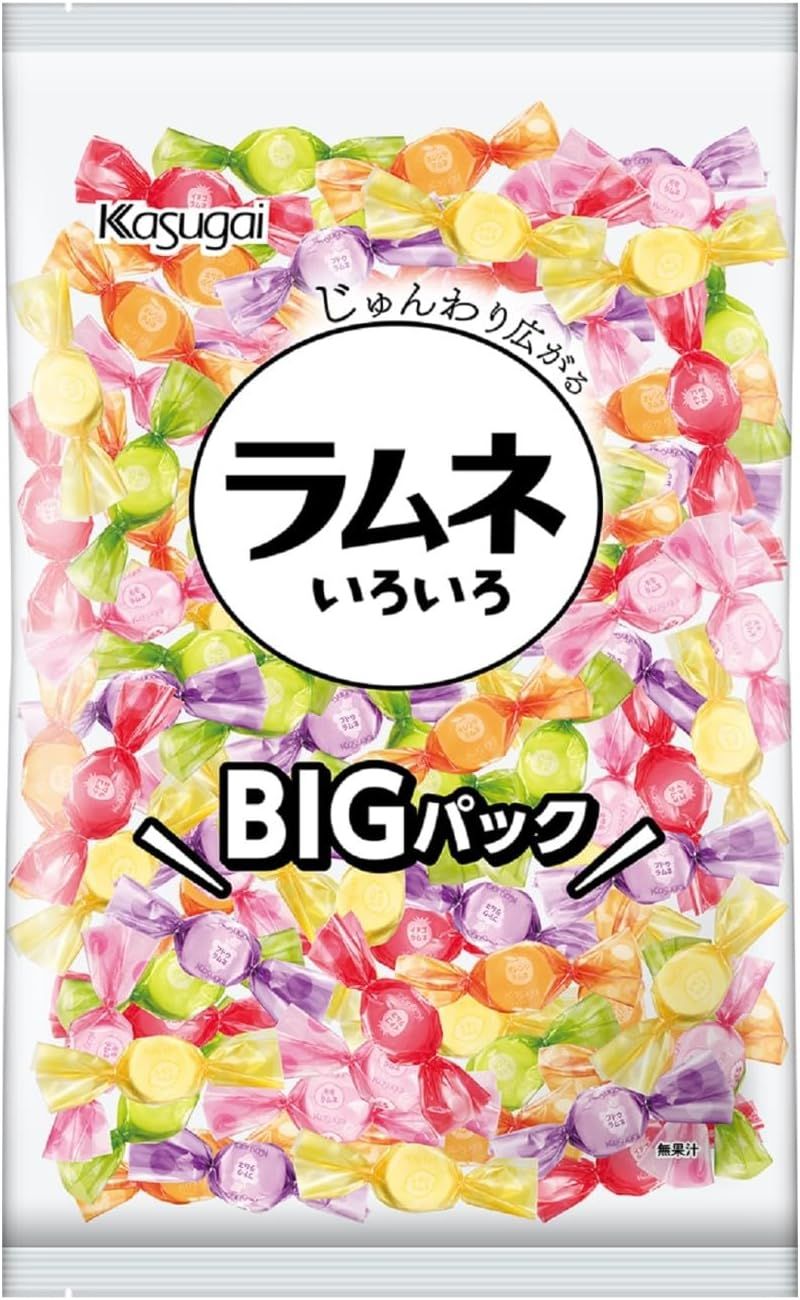 Kasugai "Ramune Iro Iro, Sugar Candy, 5 Fruits Flavor" 750g