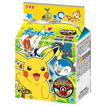 Marumiya, Pokemon, Furikake, 4 flavors, 20 packs in 1 bag, Japan, with a pokemon sticker