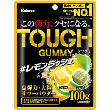 Kabaya, "Tough Gummy", Lemon Lush flavors in 1 bag, 100g