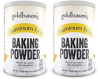 Goldbaums Aluminum-Free Baking Powder, Gluten Free, Zero Cholesterol, 8 oz (Pack of 2)