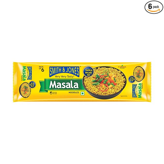 Smith & Jones Masala Noodles (Pack of 8), 16.93oz (480g)