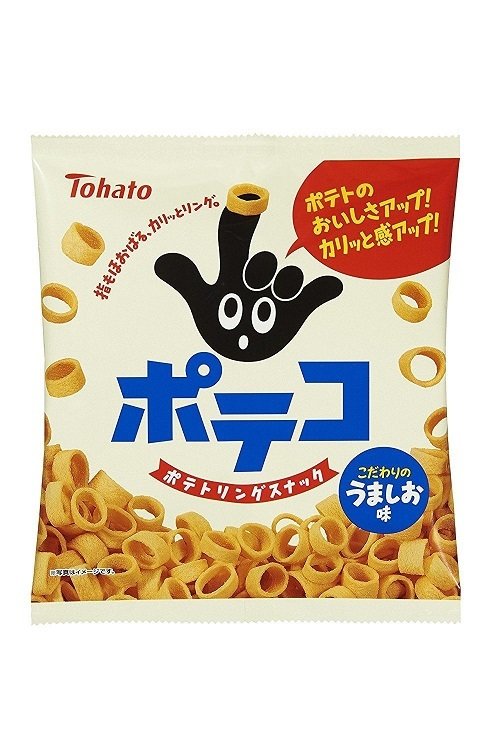 Tohato, "Poteko", Ring-shaped Potato Snack, Salt flavor, 67g