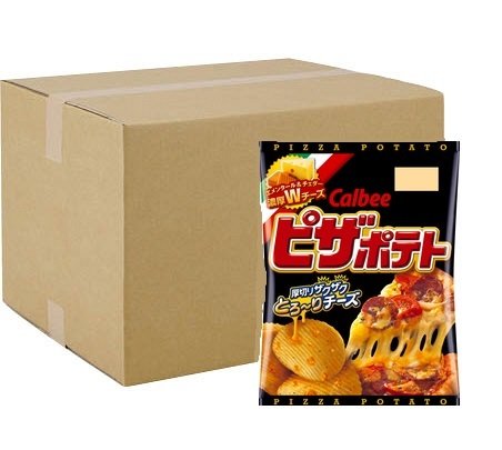 Calbee "Pizza Potato", Potato Chips, 63g x 12 bags