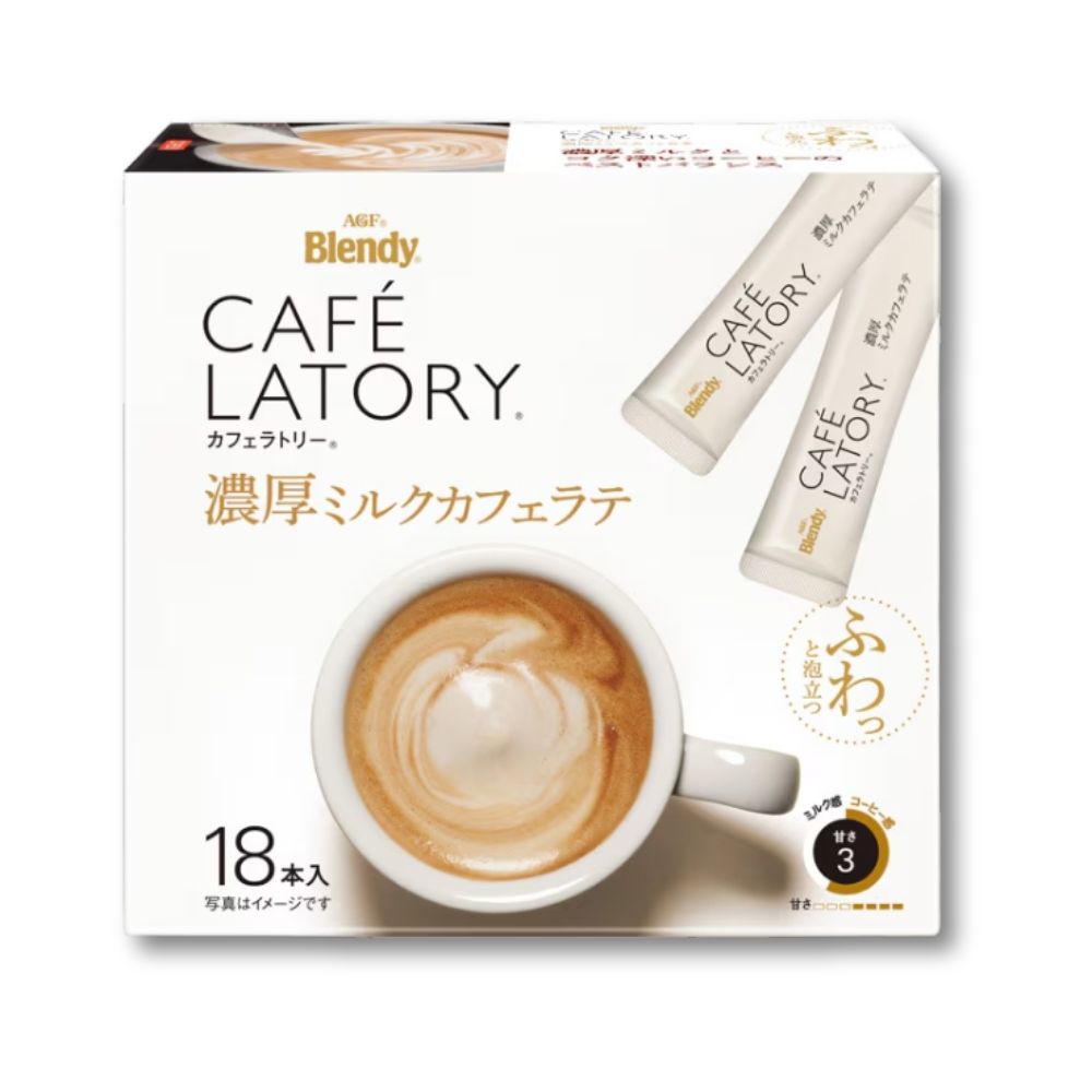 AGF Blendy Cafe Latory Stick Milk Cafe Latte (Instant coffee) 18 Pieces
