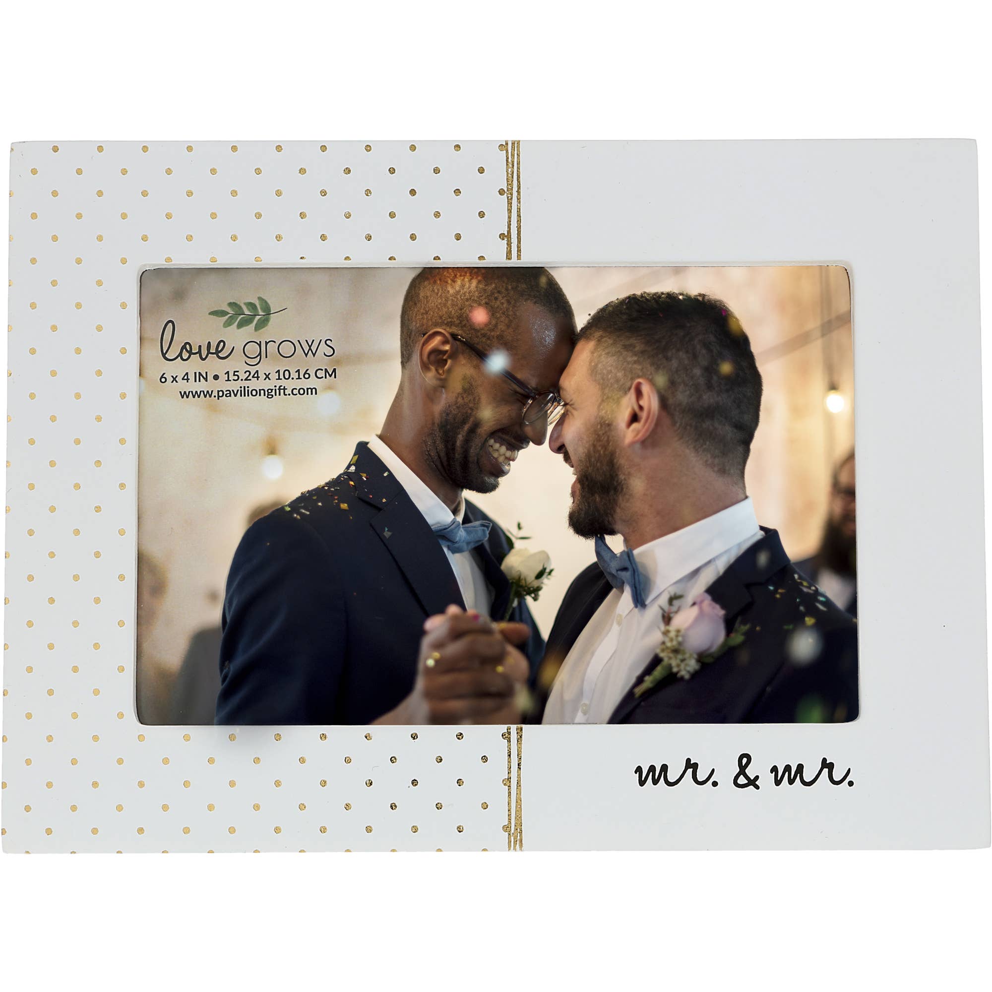 "Mr. & Mr." Rustic Whitewashed 7.5" x 5.5" Photo Frame - Holds 6" x 4"