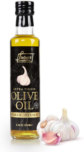 Lieber's Garlic Infused Extra Virgin Olive Oil, 8.45 Fl oz.