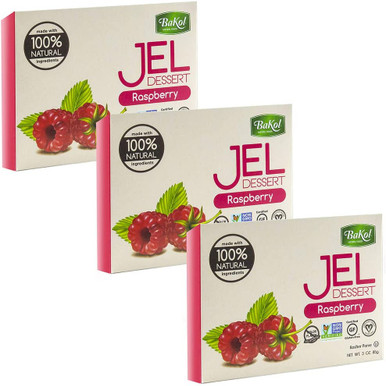 Bakol Vegan Raspberry Flavor Jello, 3 oz (Pack of 3)