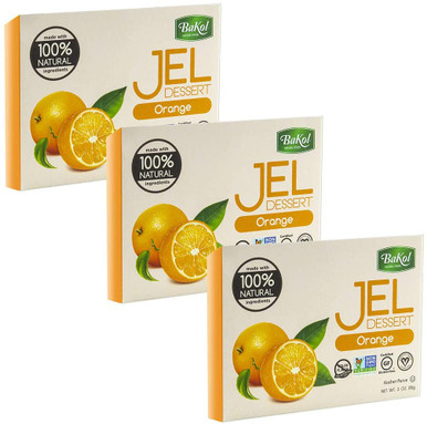 Bakol Vegan Orange Flavor Jello, 3 oz (Pack of 3)