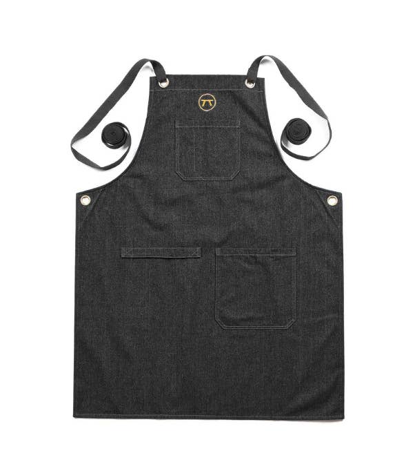 Fox Run Brands - Outset Black Denim Grill Apron For Men and Women, 27"