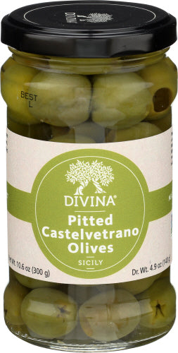 Divina - Olive Castelvetrano Pitted, 4.4 Oz | Pack of 6