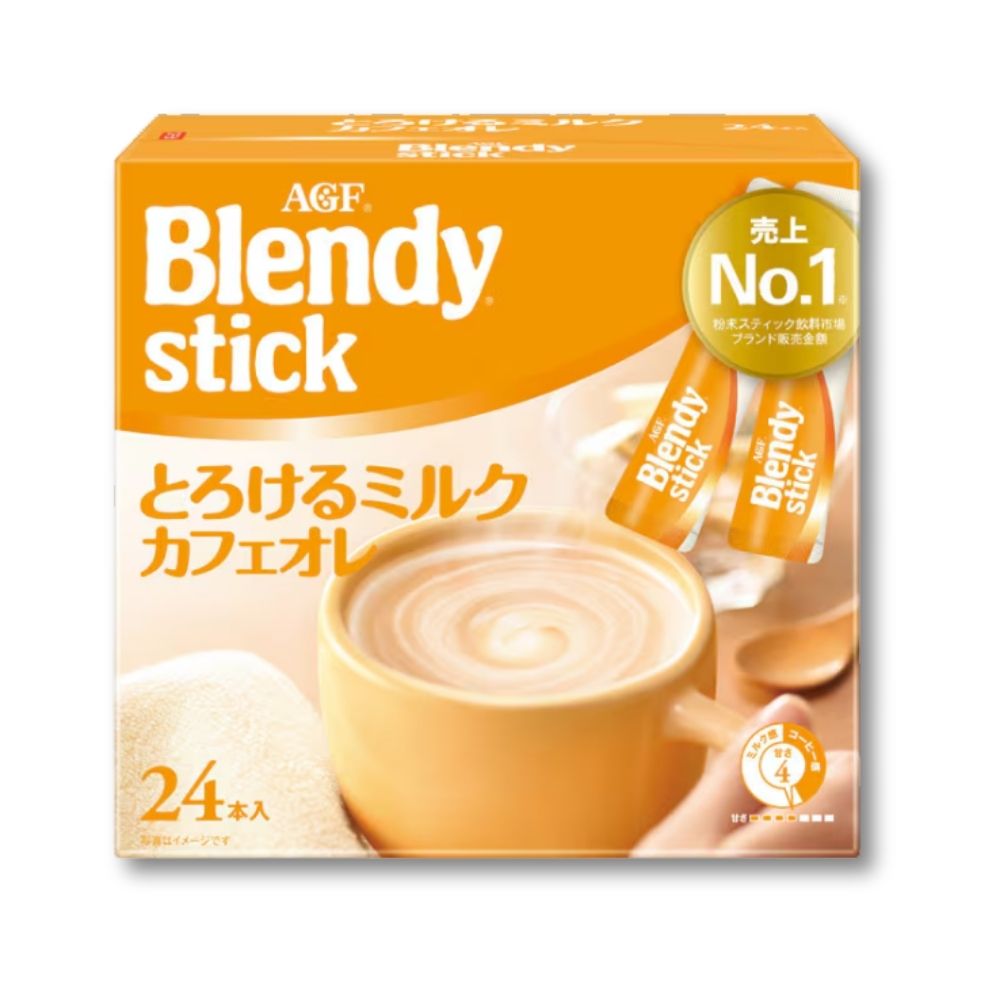 AGF Blendy Stick Melty Milk Cafe au Lait (Instant coffee) 24 Pieces