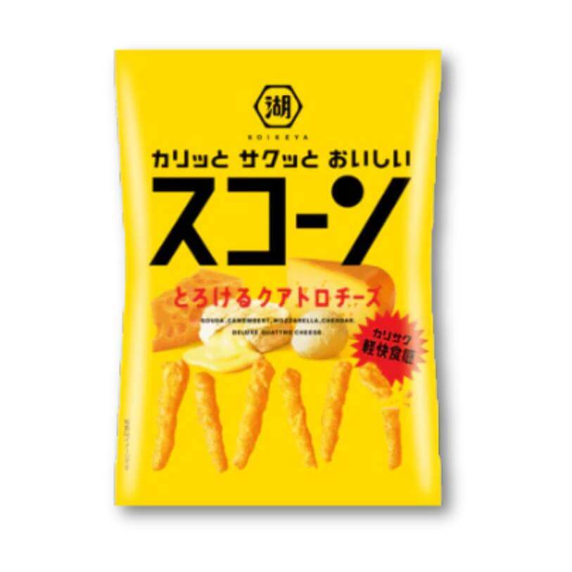 Koikeya Scone Corn Snacks - Melting Quattro Cheese