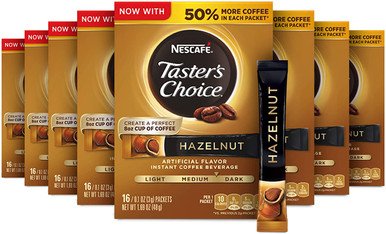 Nescafe Taster's Choice Instant Hazelnut Coffee, 16 count (Pack of 12)