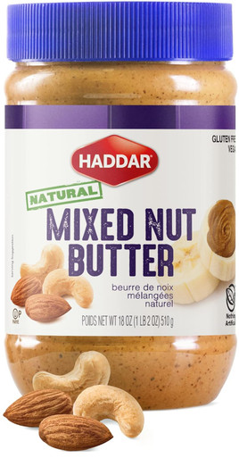 Haddar Natural Mixed Nut Butter, 18 oz.
