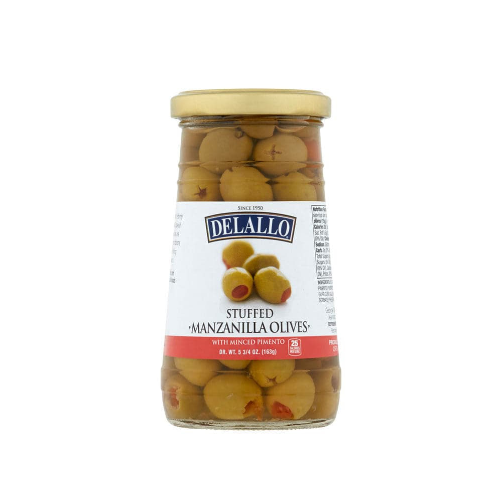 Delallo - Stuffed Manzanilla Olives, 5.75 Oz | Pack of 12