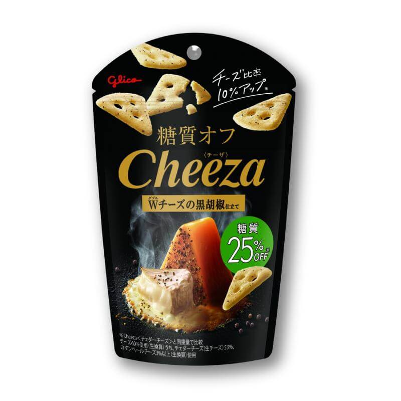 Glico Cheeza Crackers - Double Cheese Black Pepper Cheddar & Camembert