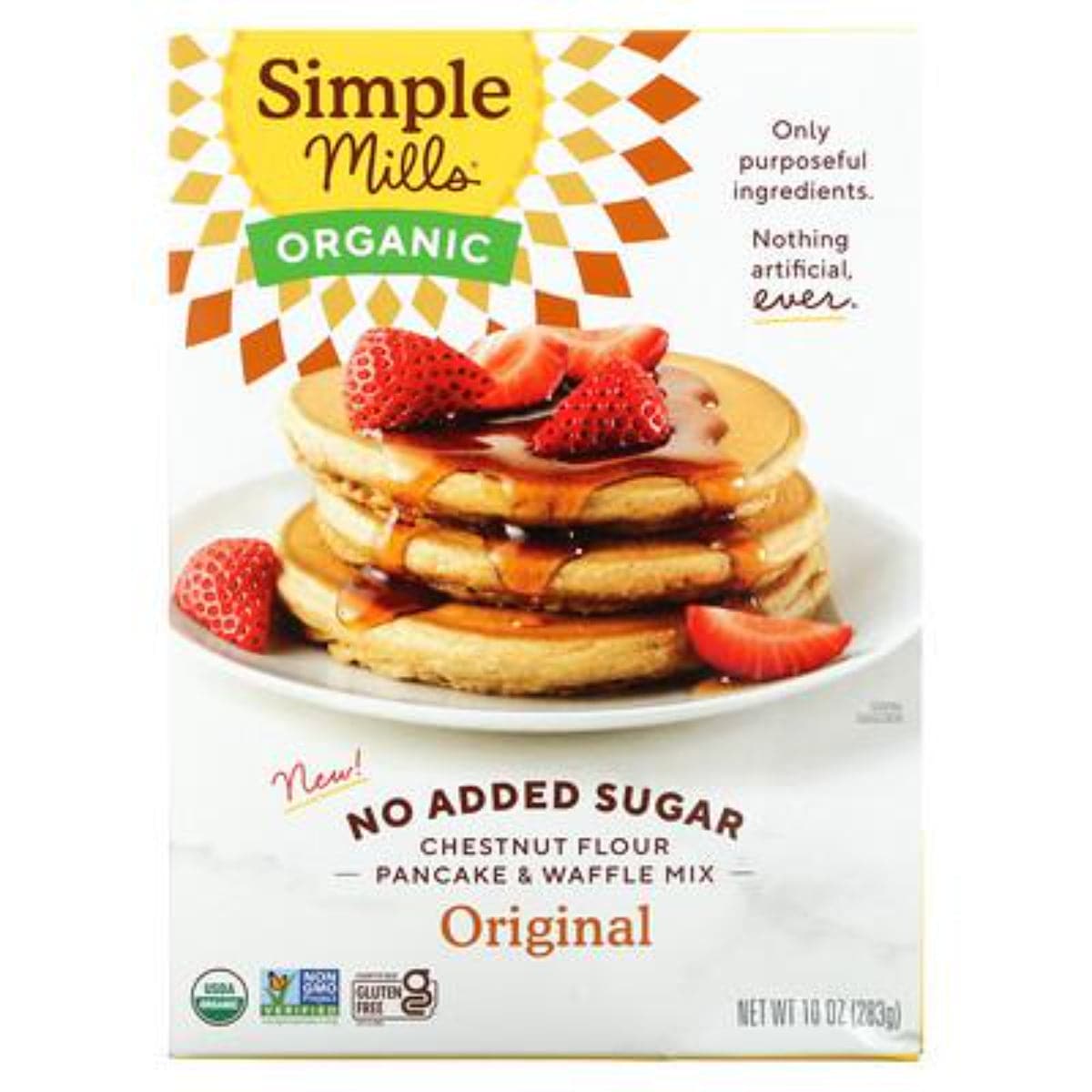 Simple Mills - Chestnut Flour Pancake and Waffle Mix, 10 OZ - Pack of
