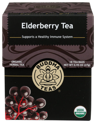 Buddha Teas – Elderberry Tea, 18 Bags | Pack of 6