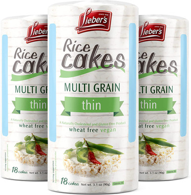 Lieber's Multigrain Thin Rice Cakes, 3.1 oz. (3 Pack)
