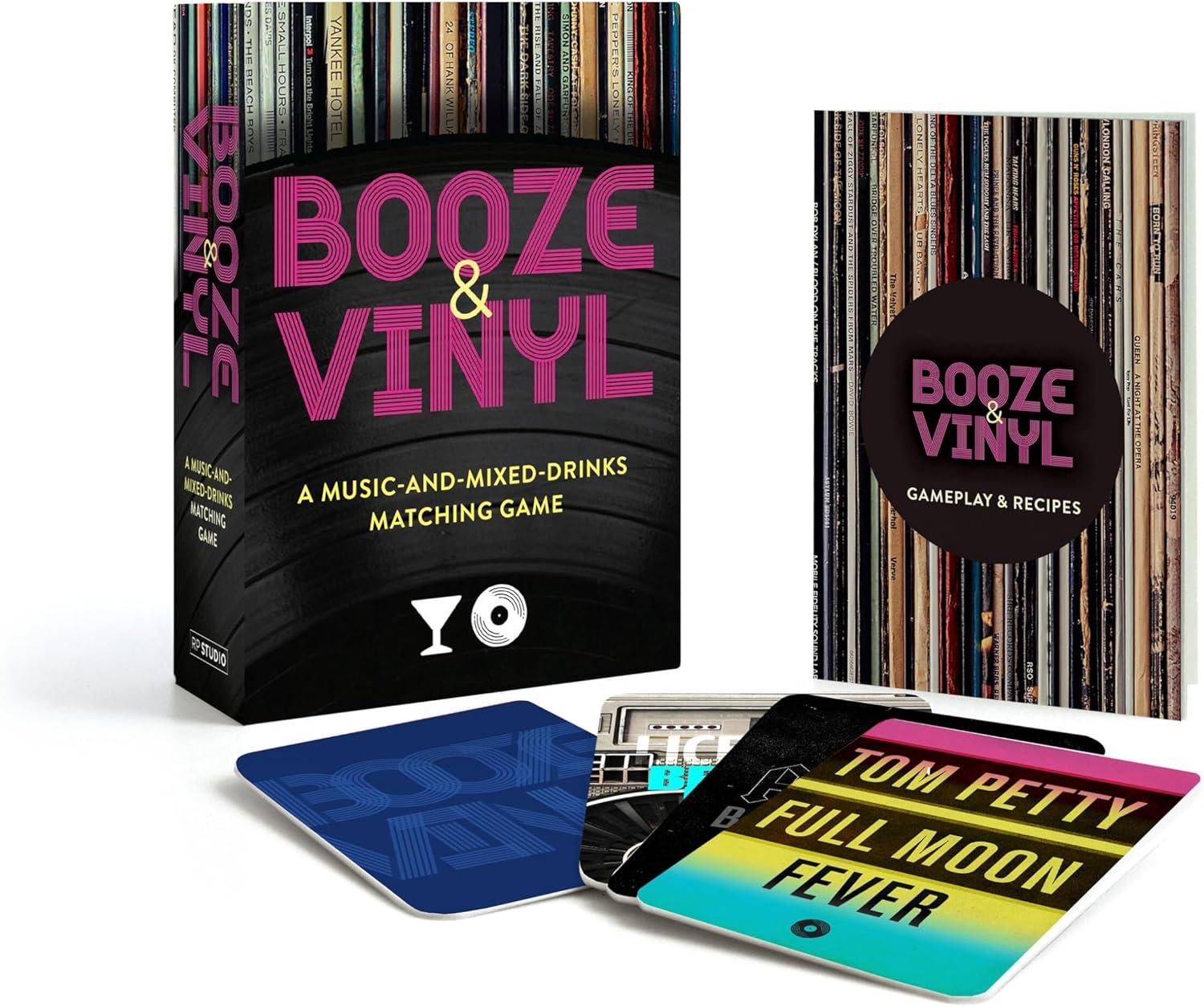 Booze & Vinyl A music & Mixed Drinks Matching Game