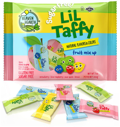Heaven & Earth Lil Taffy, Sugar Free Fruit Mix, Natural Colors & Flavors, Gluten Free, 7 oz