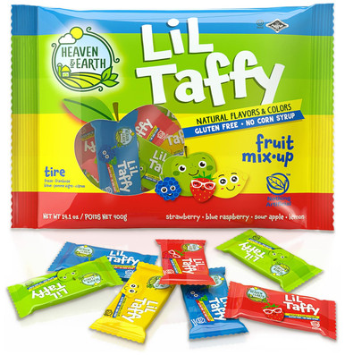 Heaven & Earth Lil Taffy Fruit Mix, Natural Flavors & Colors, Gluten Free, No Corn Syrup, 40 Count