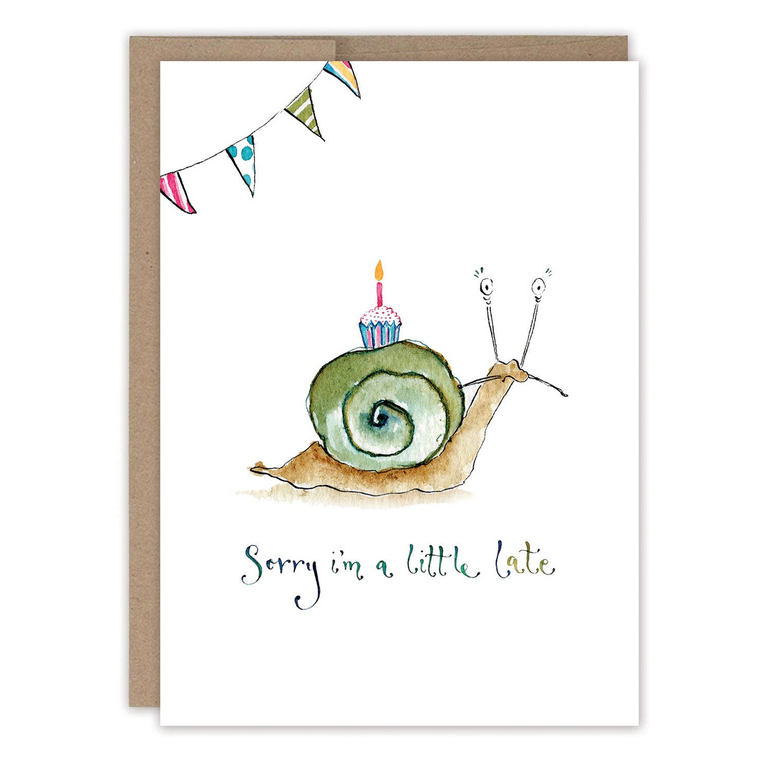 Biely & Shoaf - Snail A Little Late Belated Birthday Card