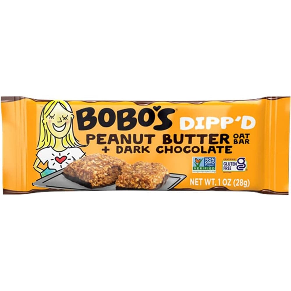 Bobo's - Oat Bars Dipped Peanut Butter Oat Bar + Dark Chocolate, 5 OZ