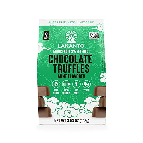 LAKANTO Truffles Chocalate Mint Flavor, 3.63 oz | Pack of 10