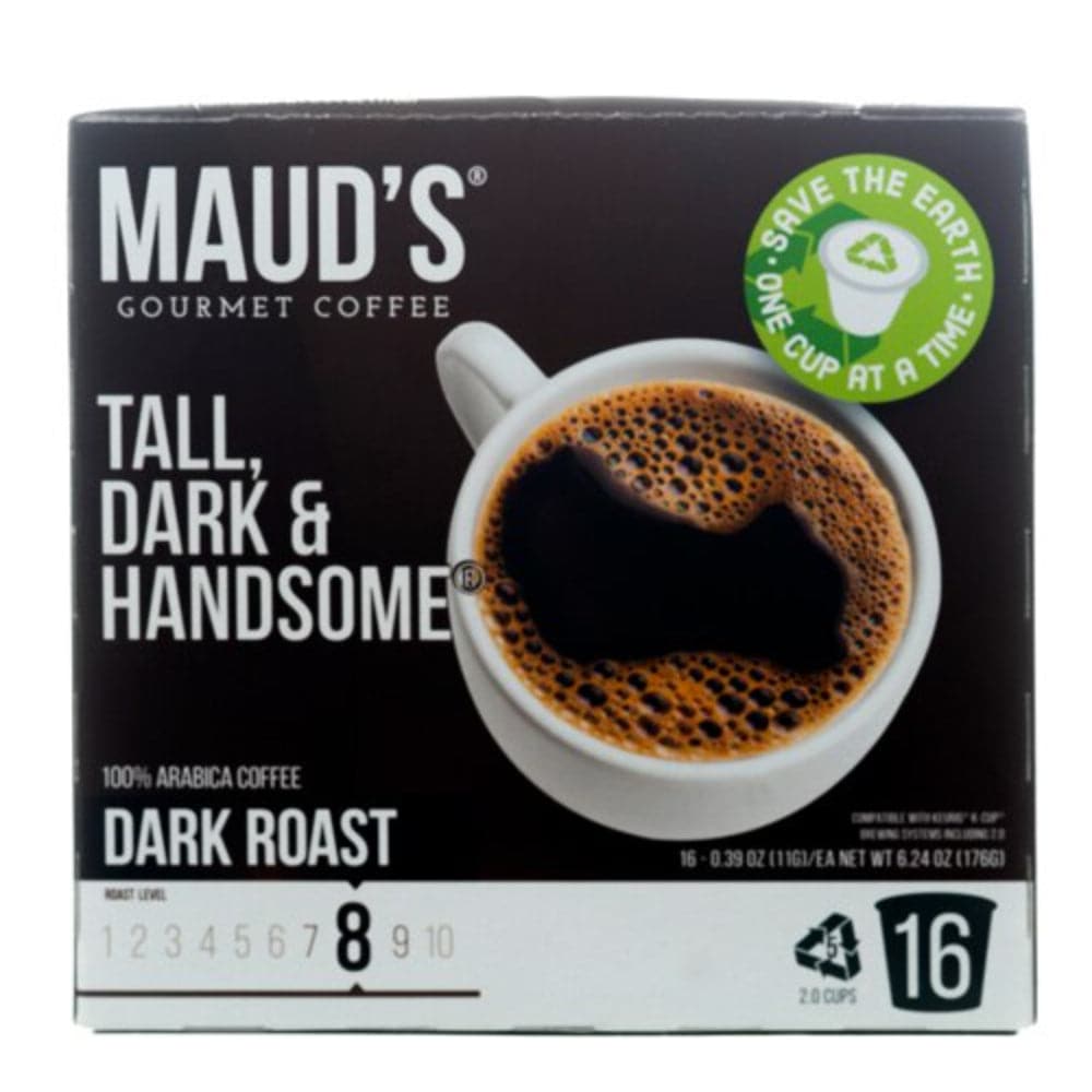 Maud's - Gourmet Coffee Tall Dark and Handsome Coffee Pods Dark, 6.24