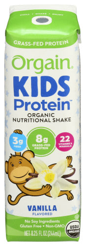 Orgain Kid Protein Ready-to-Drink Vanilla Organic 8.25 Fo - Pack Of 12