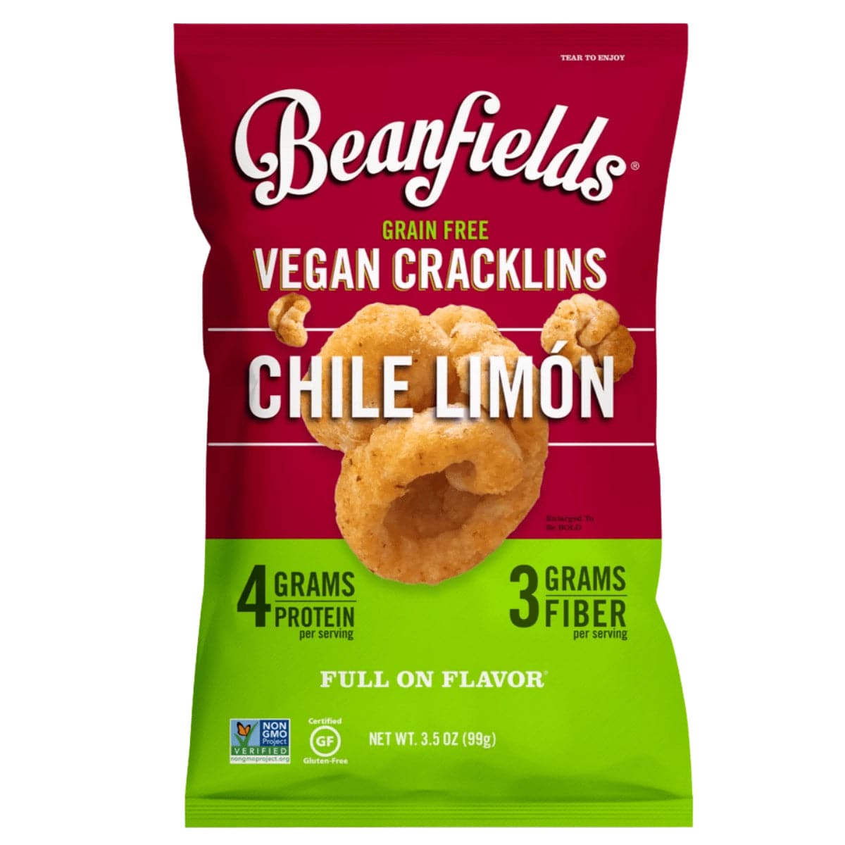 Beanfields Cracklins Chile & Lime, 3.5 oz | Pack of 6