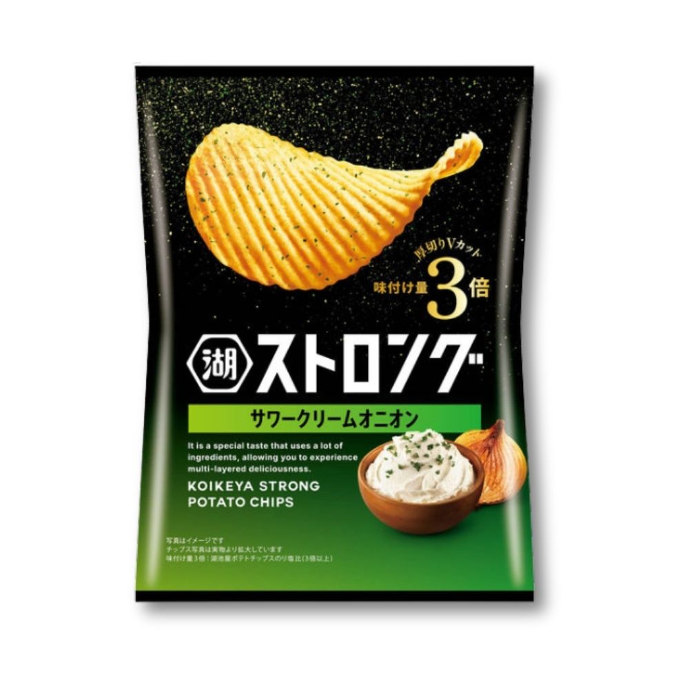 Koikeya STRONG Potato Chips - Sour Cream With Onion