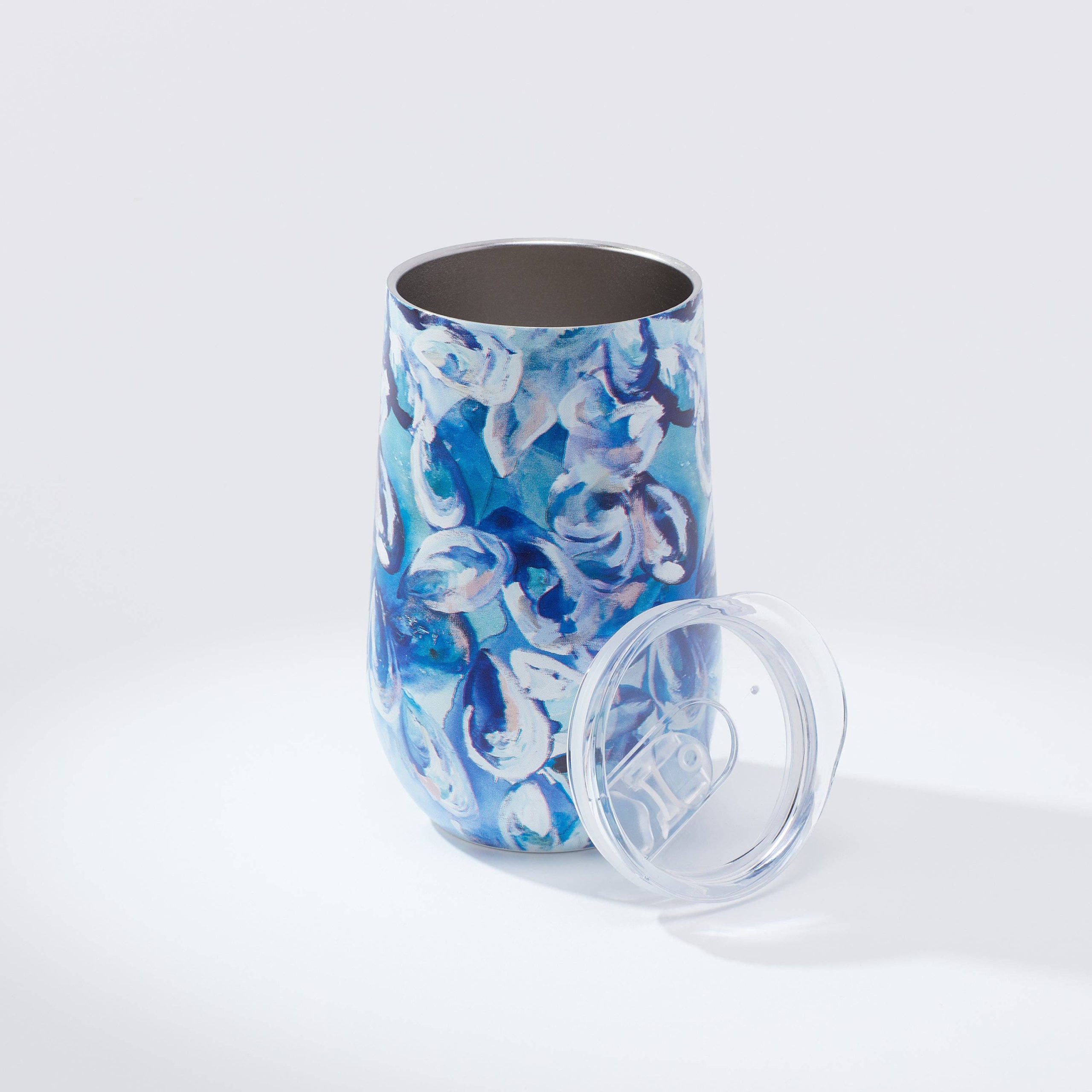 Kim Hovell Art - 16oz Wine Tumbler - Azul Oysters: Default Title