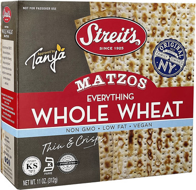Streit's Whole Wheat Everything Matzos, 11 Ounce
