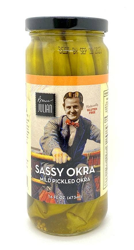 Sassy Pickled Okra – Bruce Julian Heritage Foods – 16 oz Jar